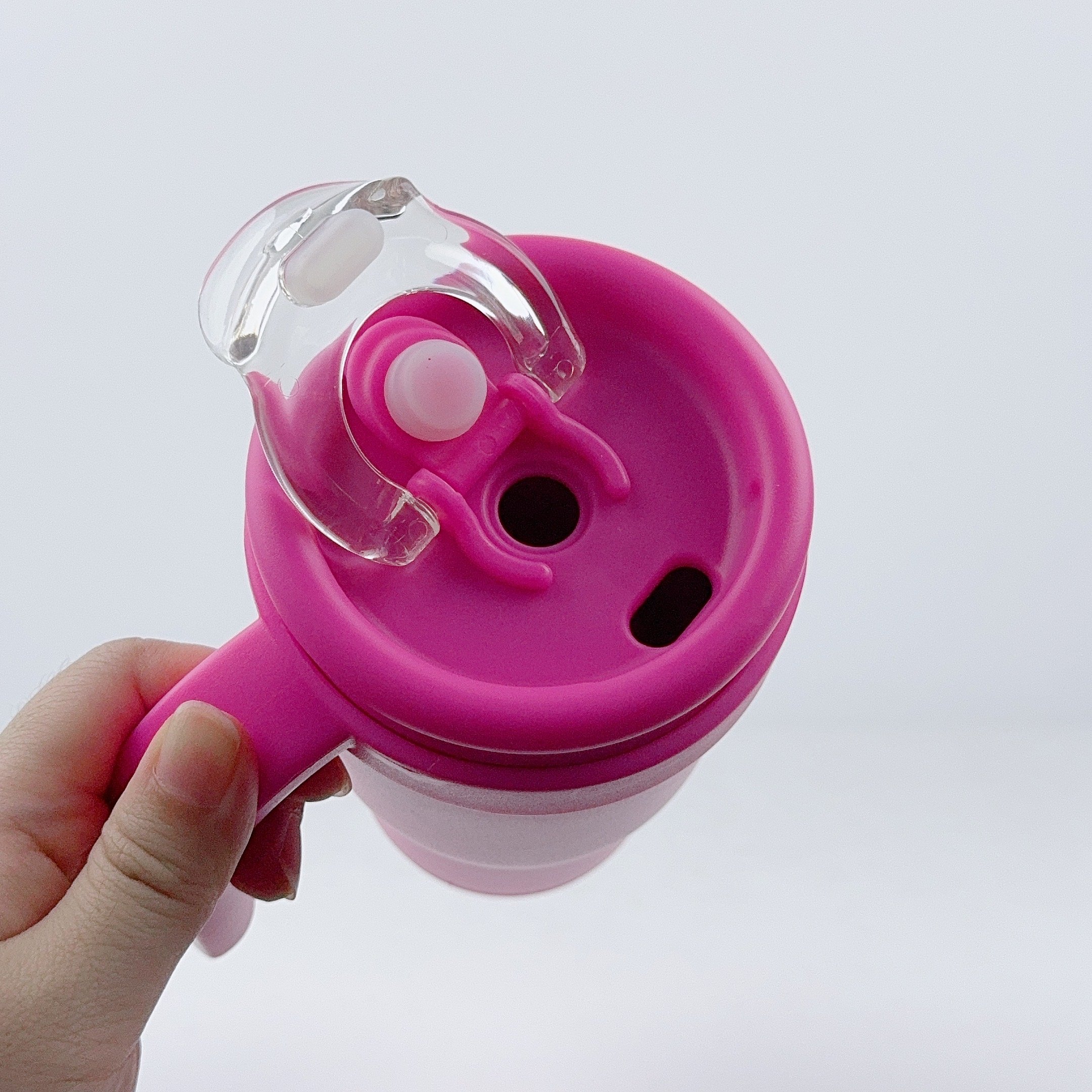 14oz BPA Free Sippy Tumbler Double Wall Coffee Cup 304 Stainless Steel Kids Baby Feeding Water Bottle with Handle