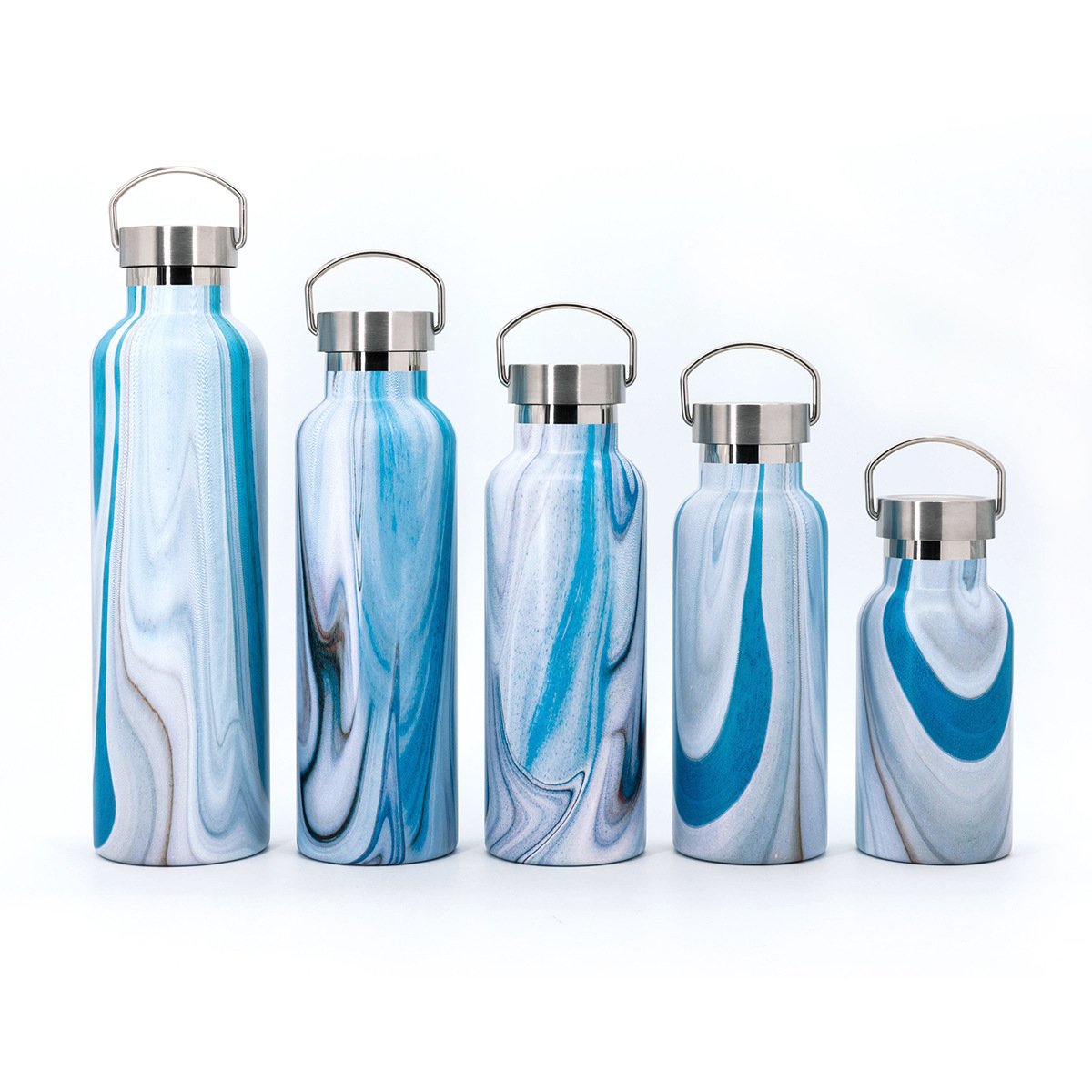 12oz/ 17oz/ 20oz/ 25oz BPA Free Eco Friendly Non Sweat Durable 18/8 Powered Coated Metal Insulated Water Bottles With Sports Cap