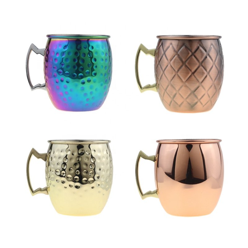 Hot Selling 18oz Cocktail Mule Mugs Vintage Copper Moscow Mule Mug