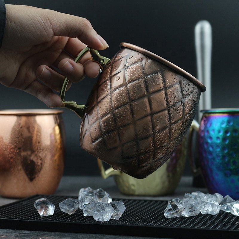 Hot Selling 18oz Cocktail Mule Mugs Vintage Copper Moscow Mule Mug