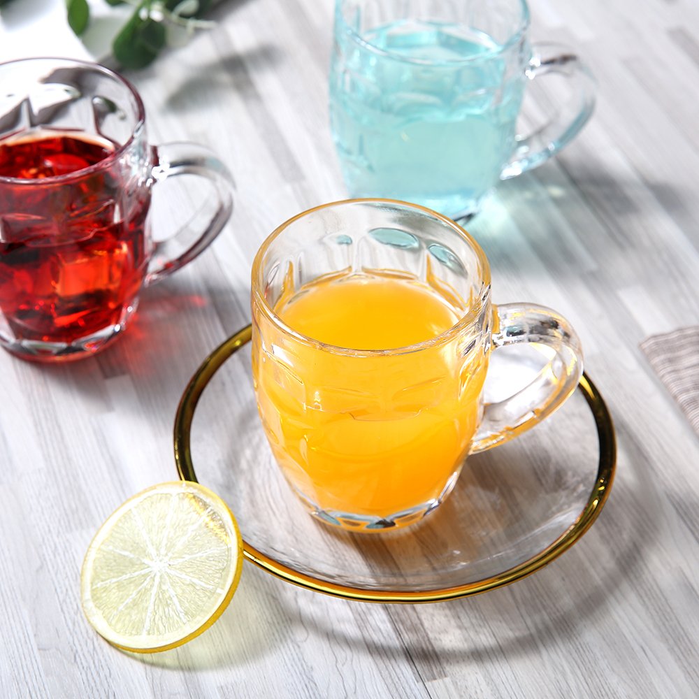 Best Quality Factory Hot Selling Wholesale Big Shape Glass Cup Glass Beer Mug With Handle