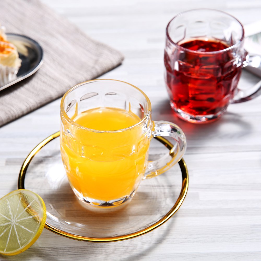 Best Quality Factory Hot Selling Wholesale Big Shape Glass Cup Glass Beer Mug With Handle