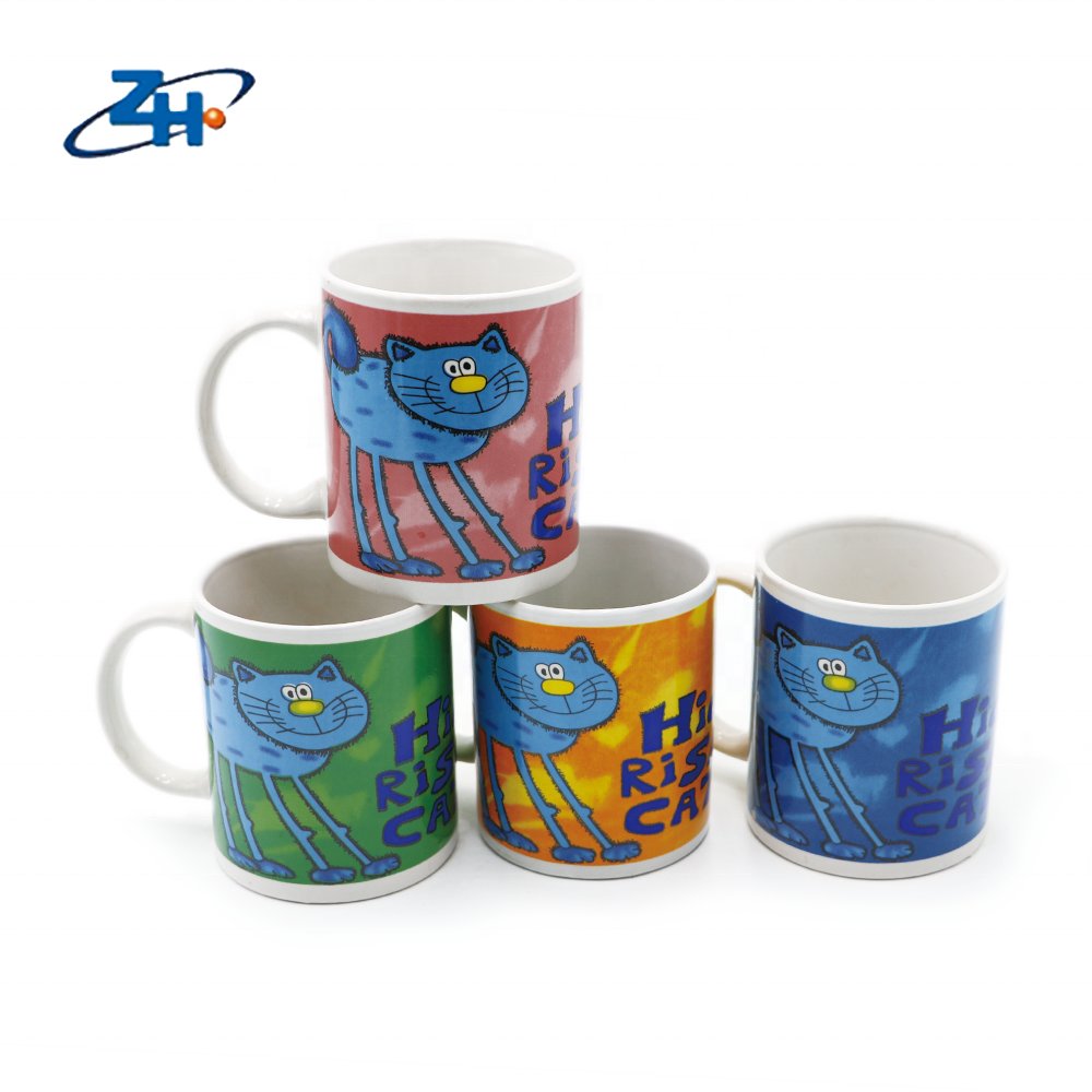 Logo Creative Wholesale Customized Cartoon Giveaways Coffee Mugs The Milk Cup Cat Ceramic Stainless Steel Contemporary Good