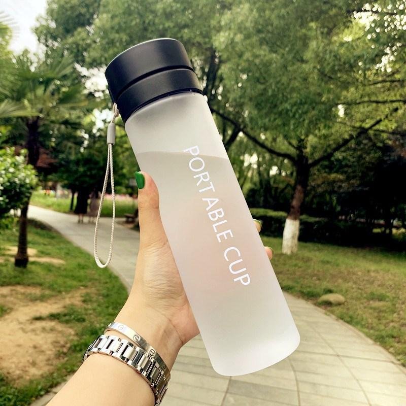 Private Label Eco-Friendly 600ml 800ml BPA FREE Big Capacity Frosted Drinking Water Bottle for Sports