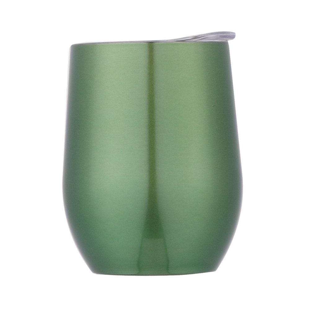 Hot Sale 12Oz Vacuum Flasks Insulated Stainless Steel Eggshell To Keep Cold Red Wine With Lid Coffee Cup Rose Gold Custom