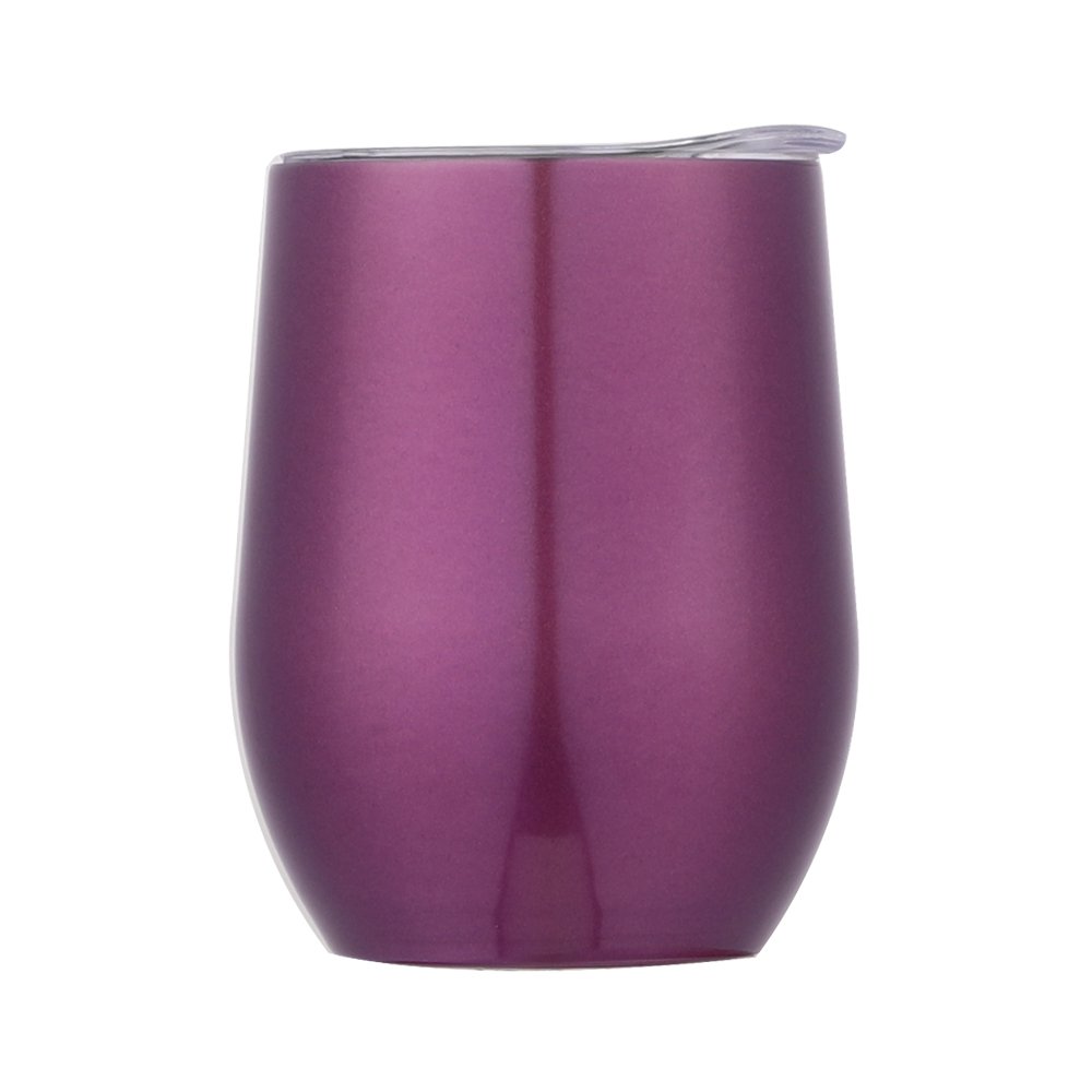 Hot Sale 12Oz Vacuum Flasks Insulated Stainless Steel Eggshell To Keep Cold Red Wine With Lid Coffee Cup Rose Gold Custom