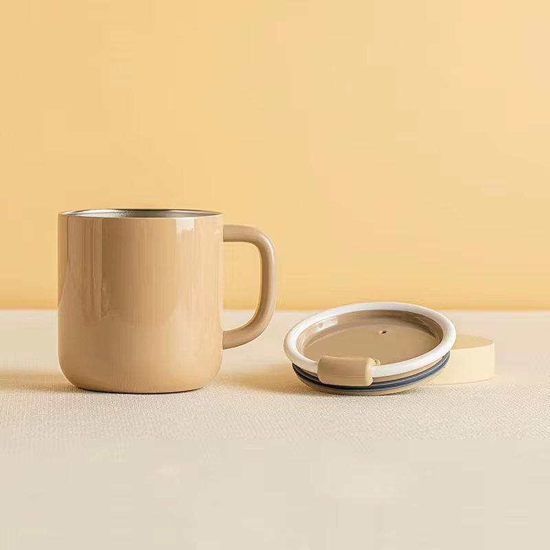 New 460ml Coffee Mug with lid thermos cup Coffee cup Office Stainless steel Cups For Coffee Tea