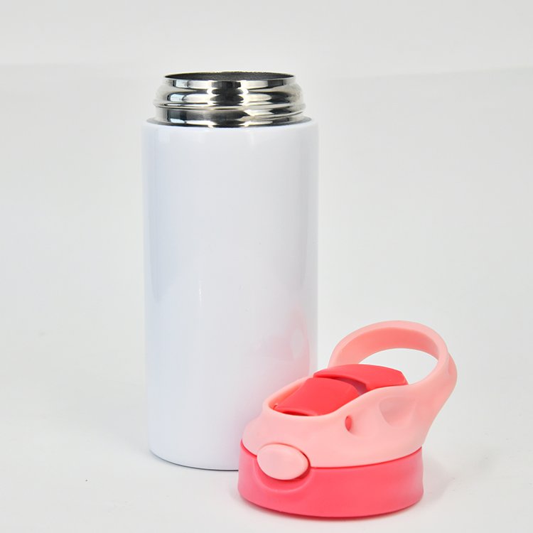 USA Warehouse Flip Top Kid Tumbler Blanks sublimation 12oz 20oz kids baby children skinny straight Vacuum Insulated Water bottle