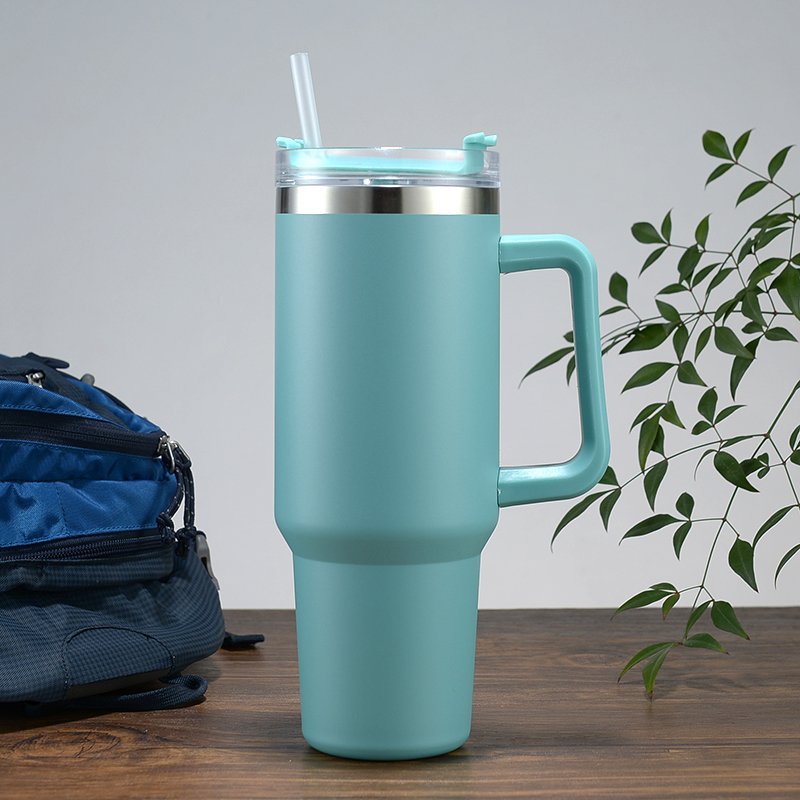 40oz Insulated Tumbler Stainless Steel Coffee Tumbler with handle Double Vacuum Leak Proof Travel Mug Water Bottle