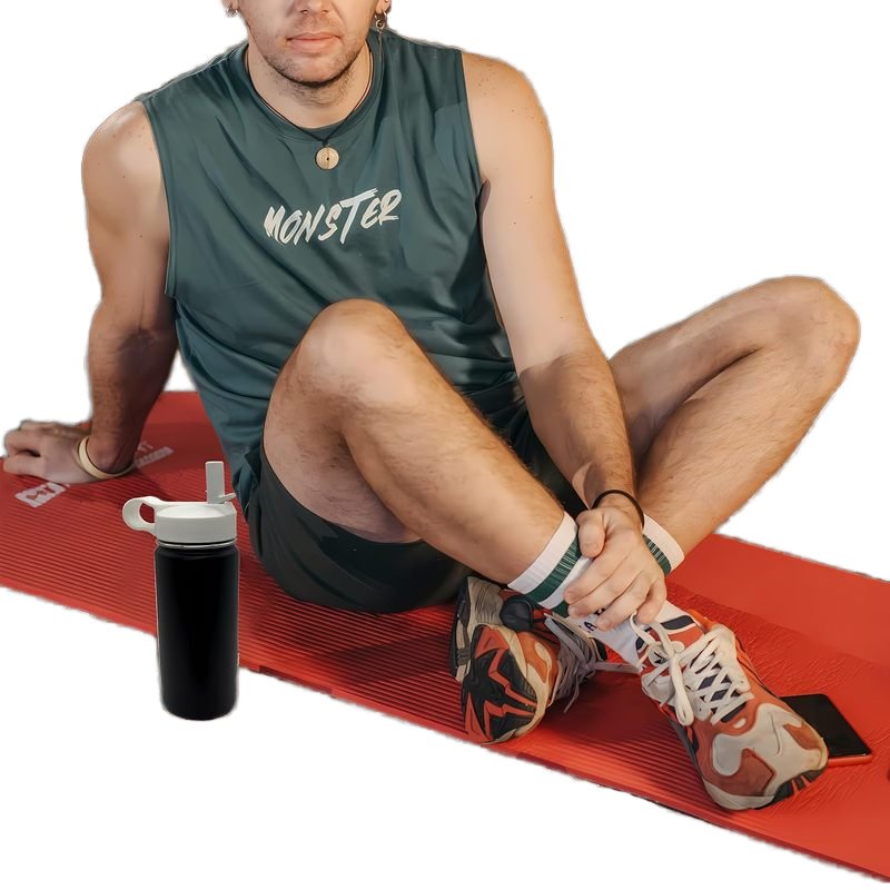 Hydro Wide Mouth 12oz-64oz PP Water Bottle Straw Lid for Gym & Camping Vacuum Flask Compatible