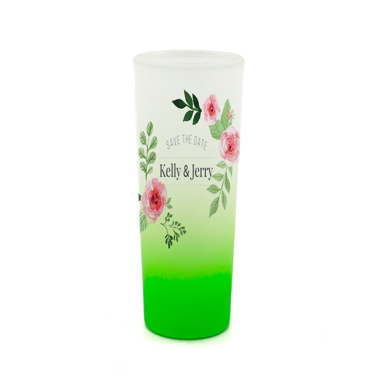 Cheap Price Sublimation Shot Glass 3oz Gradient Color Frosted Whiskey Glass Sublimation Blank Shot Glass Mug