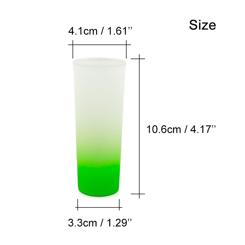 Cheap Price Sublimation Shot Glass 3oz Gradient Color Frosted Whiskey Glass Sublimation Blank Shot Glass Mug