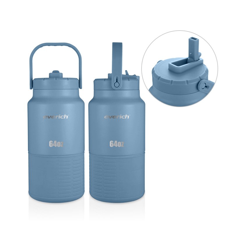 Everich Large Capacity 2L Growler Vacuum Flask 64oz water jug gallon water bottle