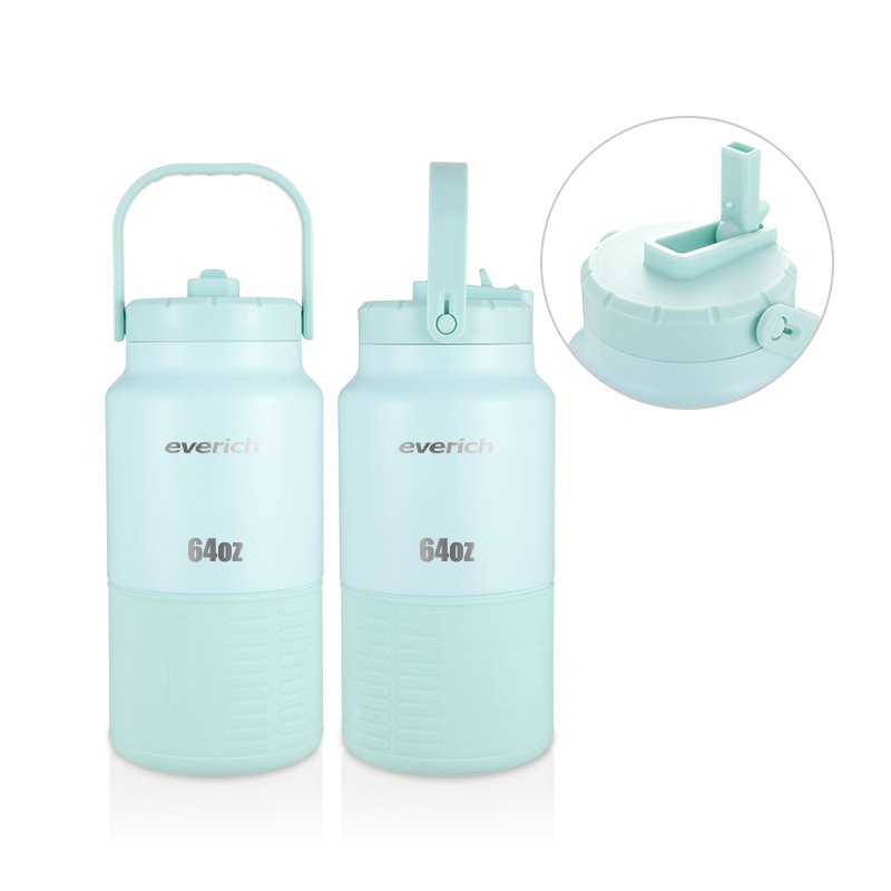 Everich Large Capacity 2L Growler Vacuum Flask 64oz water jug gallon water bottle