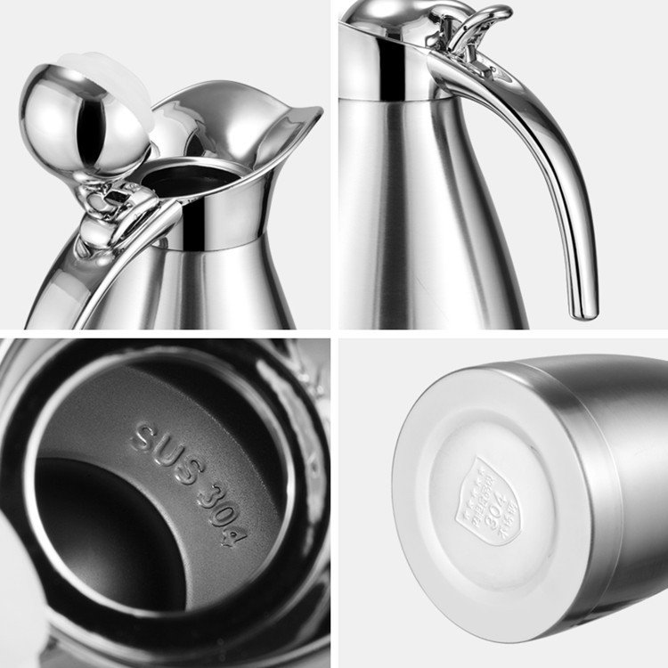 Restaurant Insulated Stainless Steel 2l Hot Tea Water Bottle Thermos Kettle Vacuum Flask Coffee Pot