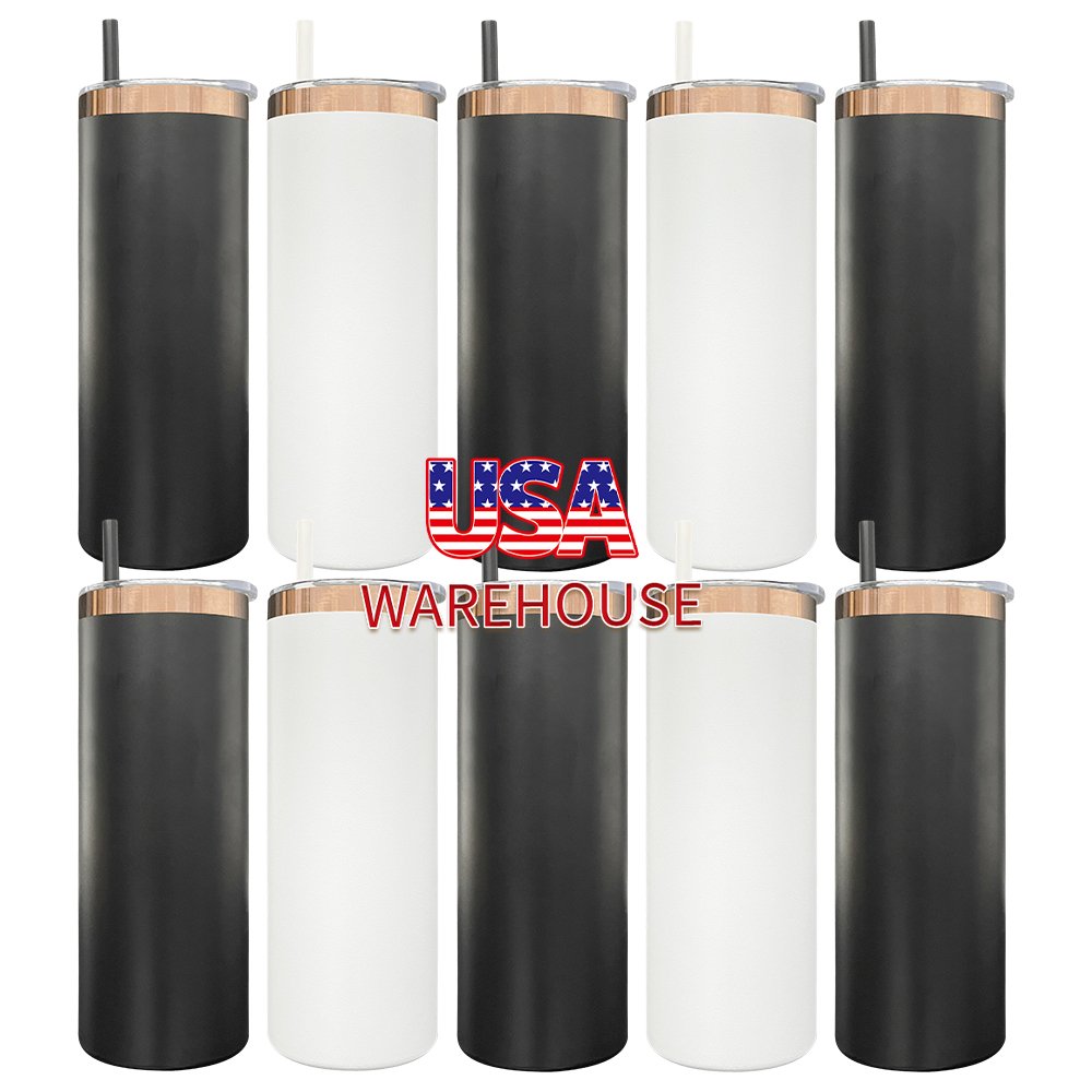 25 pack 20oz straight double walled stainless steel powder coated laser engraving mirror copper plated skinny tumbler travel mug