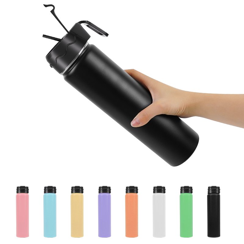 Hot Selling Leak Proof Metal Double Wall 25oz Stainless Steel Vacuum Flask Water Bottle With Custom Colors Logos