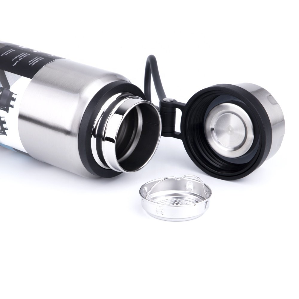 New Design Wide Mouth Portable Sports Drinking Metal Water Bottle, Double wall Stainless Steel Insulated Hydro Vacuum Flask