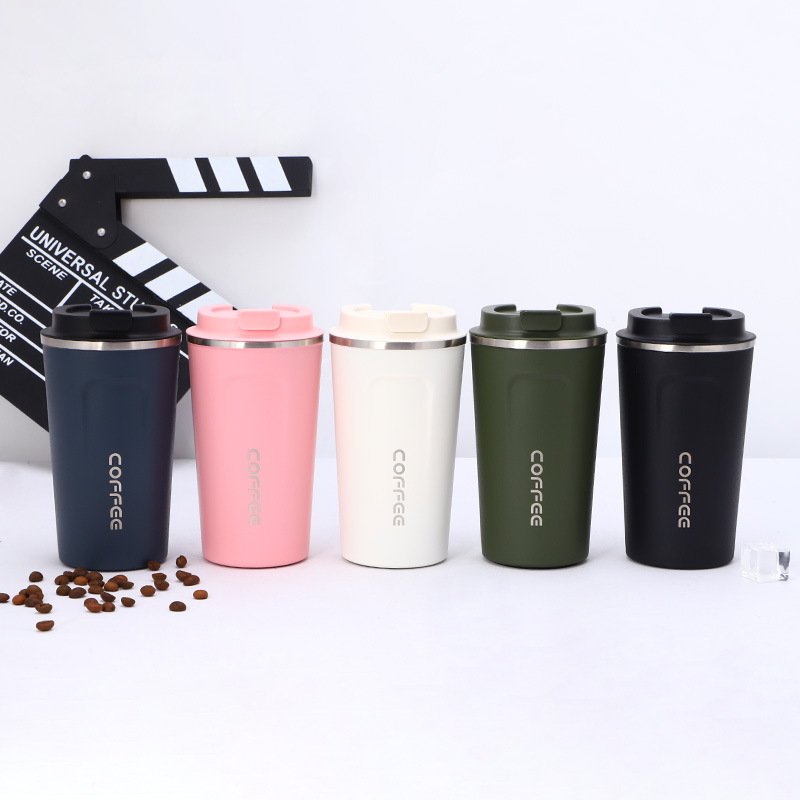 stainless steel coffee travel mug matte black double walled insulated thermal water bottle nice vacuum flask with temperature