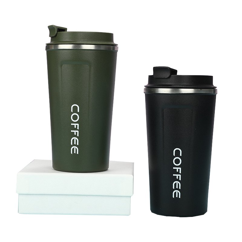 stainless steel coffee travel mug matte black double walled insulated thermal water bottle nice vacuum flask with temperature