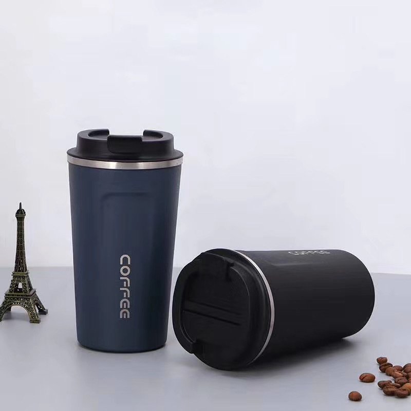 stainless steel coffee travel mug matte black double walled insulated thermal water bottle nice vacuum flask with temperature
