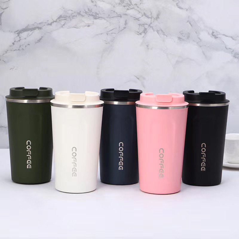 stainless steel coffee travel mug matte black double walled insulated thermal water bottle nice vacuum flask with temperature