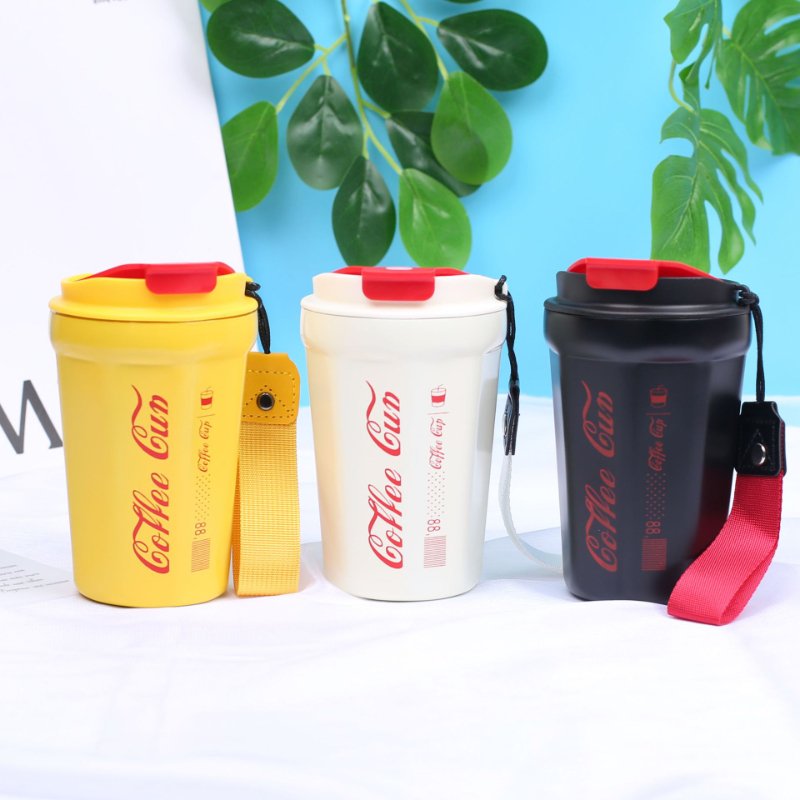 2023 New Coffee Mugs Beer Cups Double Stainless Steel Vaccum Flasks Portable Car Thermos Insulated Travel Cola Mug With Lid