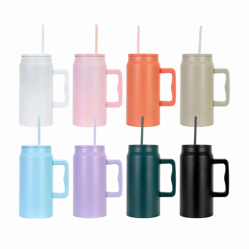 Modern 50 oz Mug Tumbler Reusable Insulated Stainless Steel Jug Water Bottle 50oz Sublimation Tumbler With Handle