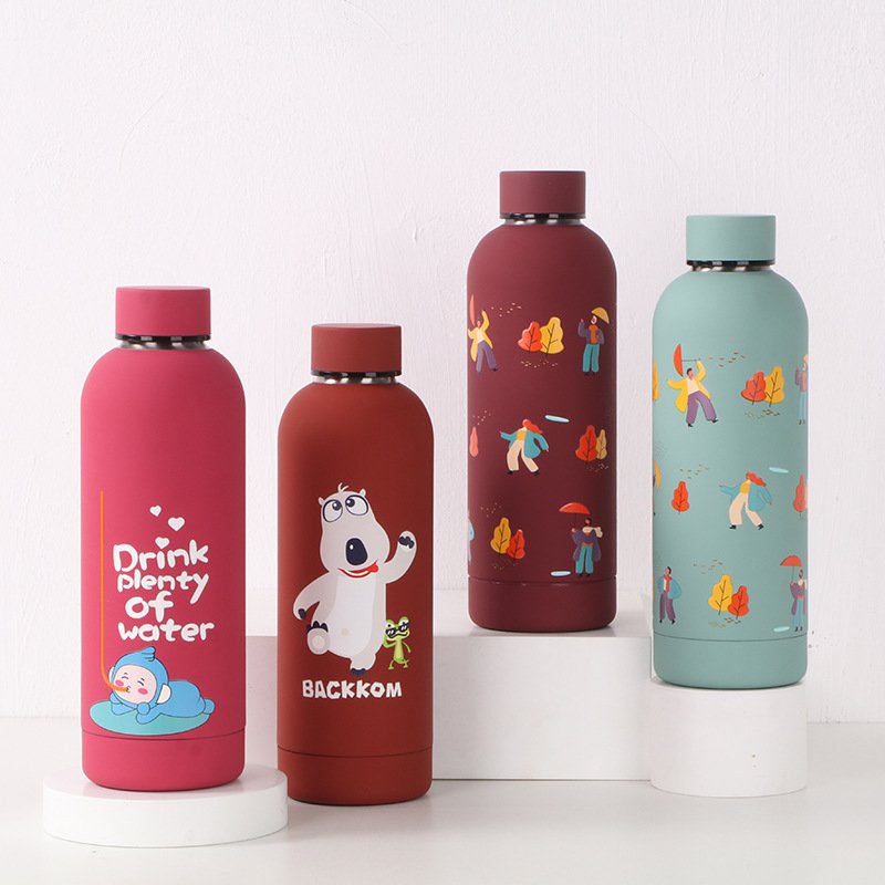 2022 Hot Selling Double Wall Small Mouth Stainless Steel Sport Flask Water Bottle