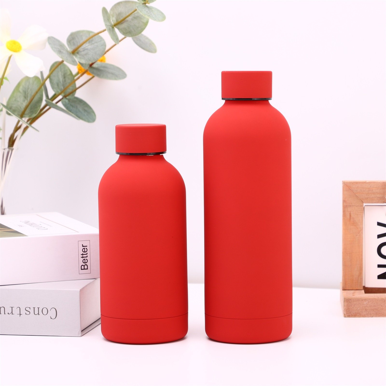 2022 Hot Selling Double Wall Small Mouth Stainless Steel Sport Flask Water Bottle