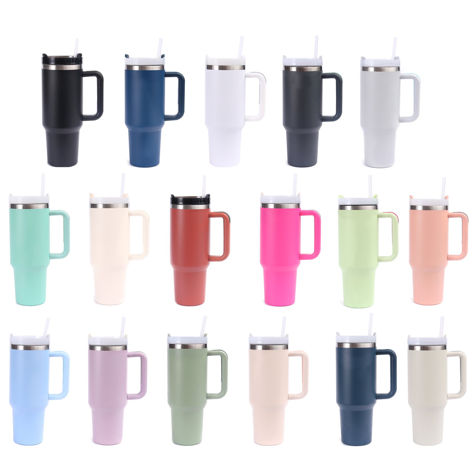 New Design Tumbler H2.0 Flowstat 40oz Double Wall Stainless Steel Vacuum Insulated Travel Mugs With Handle
