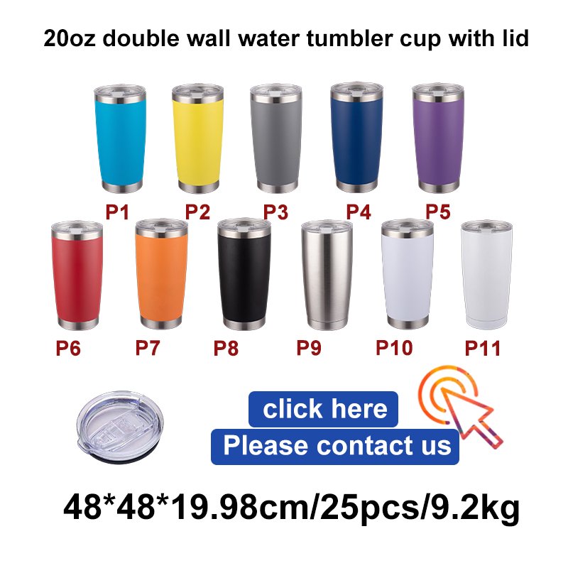 TY Custom logo 20oz stainless steel tumbler Double wall vacuum insulated Travel Mug with Slider Lid and straw