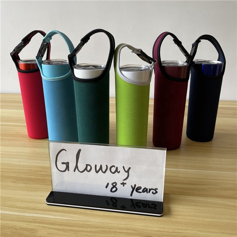 20 oz wholesale Bottle Carrier, Neoprene Sleeve Water Bottles Cup Carrier Pouch with Carrying Handle,Fit for All 16oz-21oz