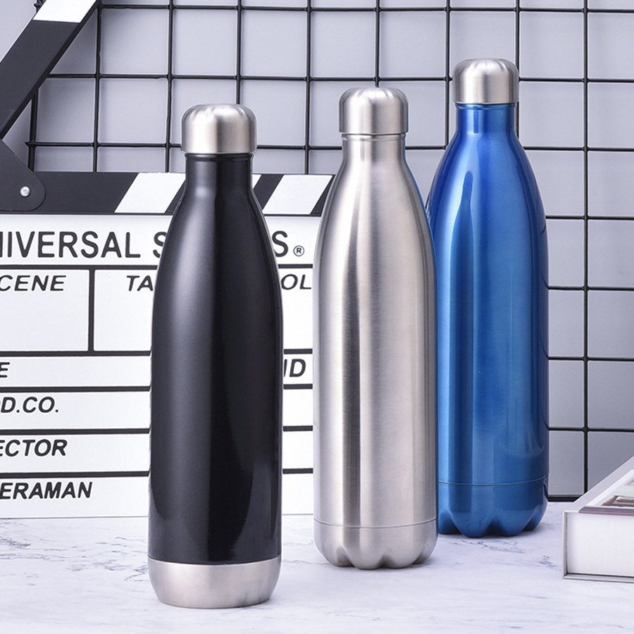 Stainless Steel Bottle Double Wall Insulated Vacuum Flask Powder Coated Metal Water Bottle For Sports