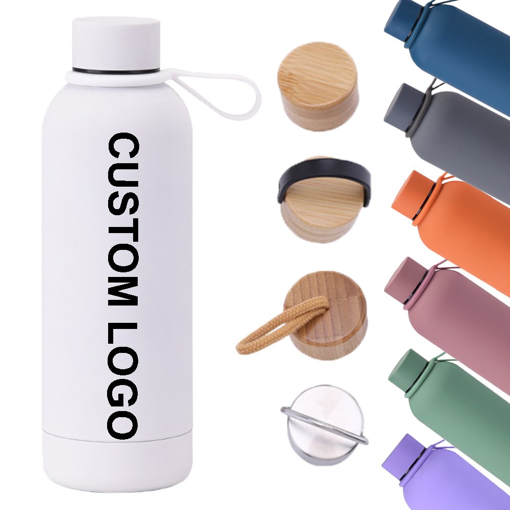 Colorful 500Ml Stainless Steel Rubber Matte Paint Double Wall Thermal Flask Outdoor Small Mouth Water Bottle