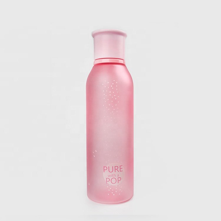 Wholesale Direct Drinking Plastic water bottle with pulling lid bpa free ,Custom frosted plastic brief water bottle