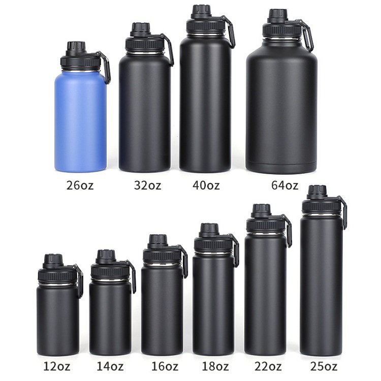 Wholesale stainless steel 18oz 32oz outdoor sports vacuum insulated travel water flask stainless steel thermal bottle