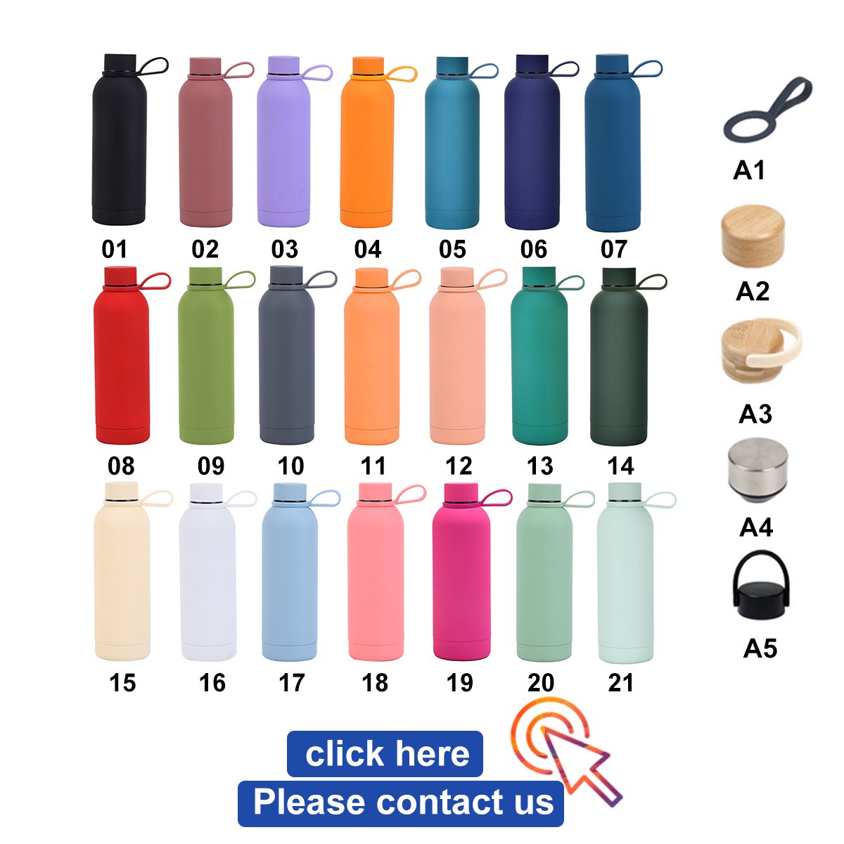 TY 350ml/500ml/750ml Double wall Stainless Steel Insulated Water Bottle Vacuum Flask thermoses sports bottle
