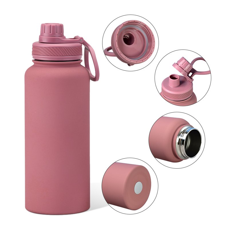 Customized 32oz Stainless Steel 1000ml Wide Mout Vacuum Flask Gym Sport Bicycle Double Wall 1L Reusable Insulated Water Bottle