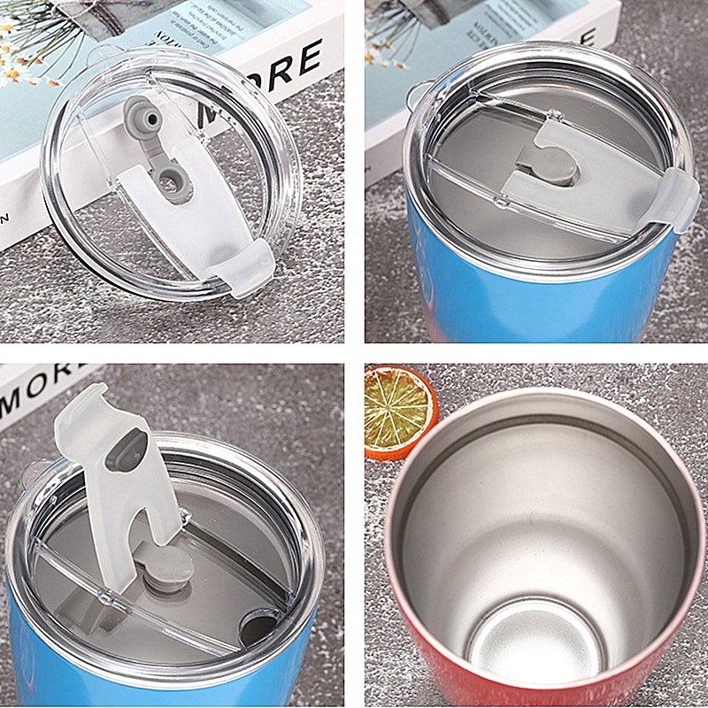 12 OZ Stainless Steel Vacuum Insulated Wine Tumbler Coffee Mug Sublimation tumbler with Lid