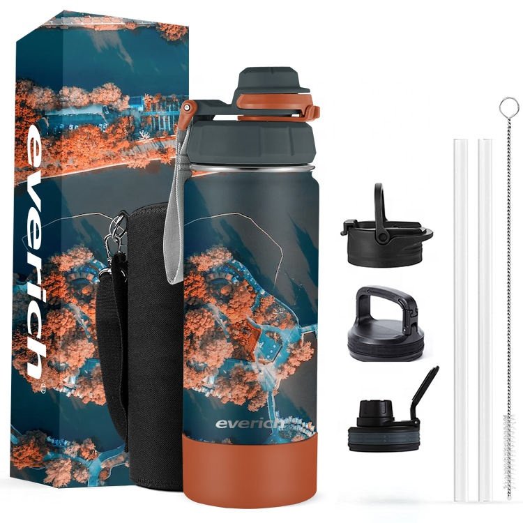 Vacuum Insulated Leak Proof Wide Mouth Stainless Steel & Double Walled Water Bottles With ODM Hidden Stash/Storage Compartment