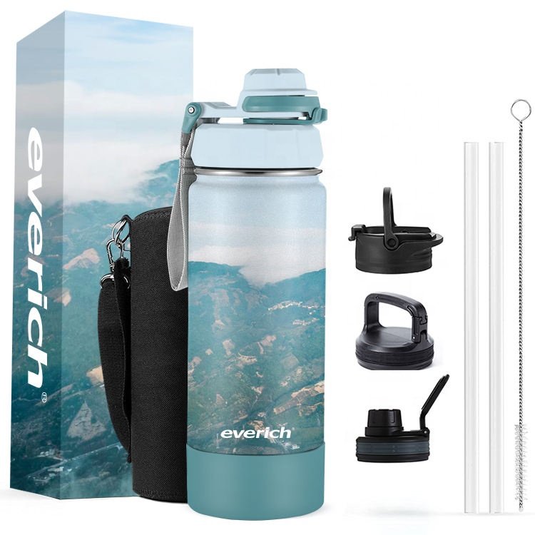 Vacuum Insulated Leak Proof Wide Mouth Stainless Steel & Double Walled Water Bottles With ODM Hidden Stash/Storage Compartment