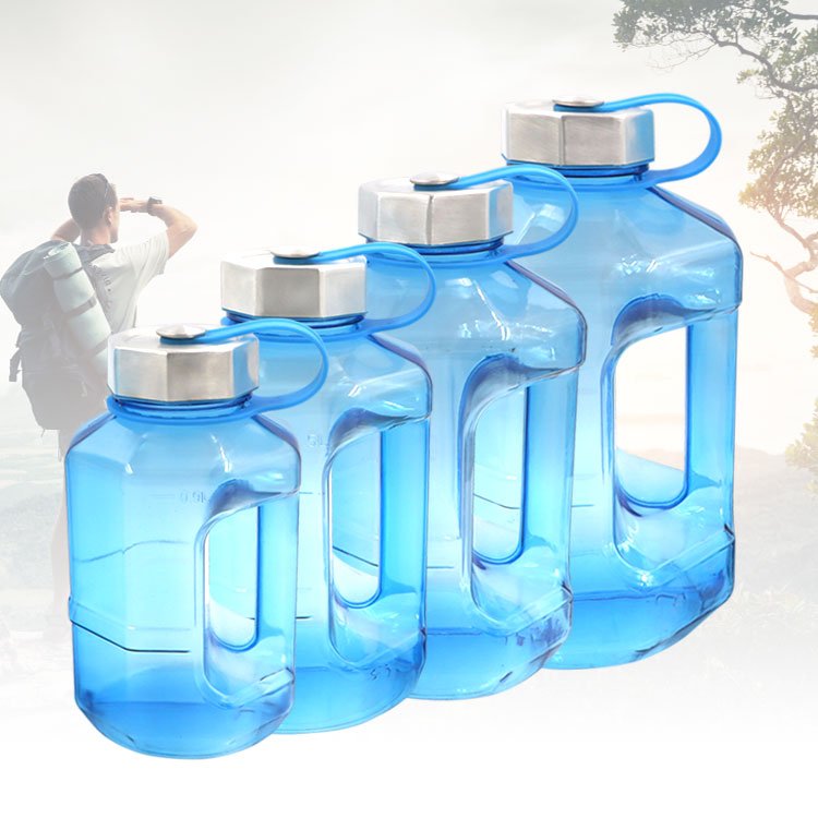 Real eco friendly bpa free 1 liter 1.5L 1.89L 2L 2.3L gym drinking plastic water bottle with custom logo