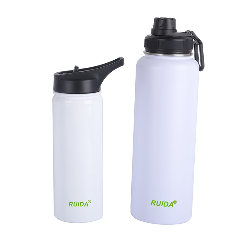 Customized Wide Mouth Vacuum Flask Water Bottle 18oz 32oz 40oz Sublimation Flask Thermal With Leak Proof Lid