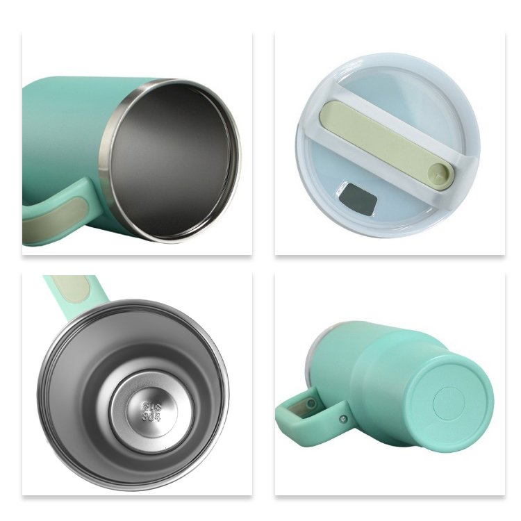 40OZ Straw Coffee Insulation Cup With Handle Portable Car Stainless Steel Water Bottle Large Capacity Travel Thermal Mug