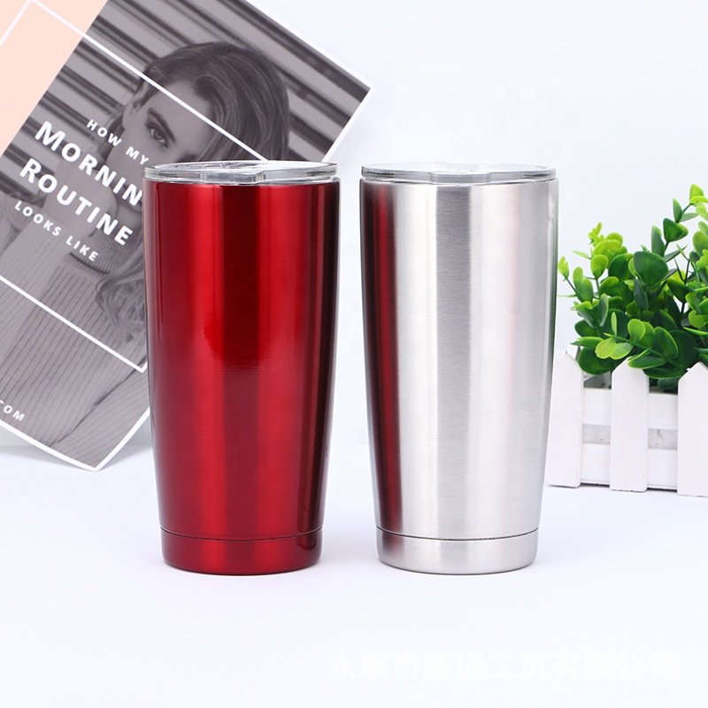 Wholesale 20oz Double Wall Vacuum Insulated Travel Mugs Stainless Steel Tumbler Wine Water Bottle 20 oz stainless steel tumbler