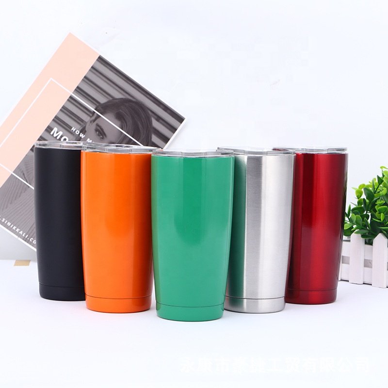 Wholesale 20oz Double Wall Vacuum Insulated Travel Mugs Stainless Steel Tumbler Wine Water Bottle 20 oz stainless steel tumbler