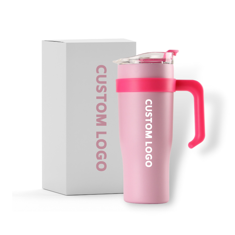 2023 In Stock 40oz Coffee Mug Customized Adventure Travel Tumbler Car Mug With Silicone Handle And Lid