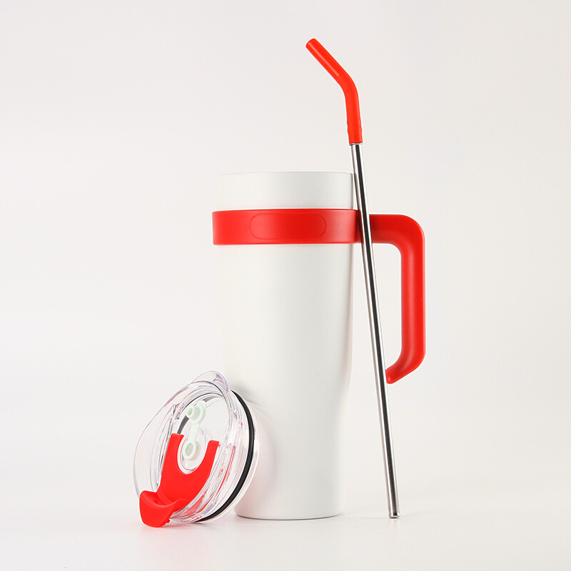2023 In Stock 40oz Coffee Mug Customized Adventure Travel Tumbler Car Mug With Silicone Handle And Lid