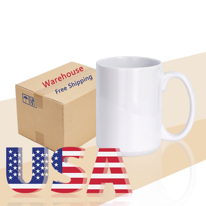 Sublimation Mugs Customizable White Coffee Mug Supplier Cup Ceramic Cups Tasas Tazas Para Sublimar 15oz Tasse Ceramic Cups